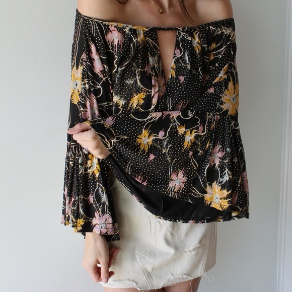 Free People Last Time Printed Top - Picture 1 of 4